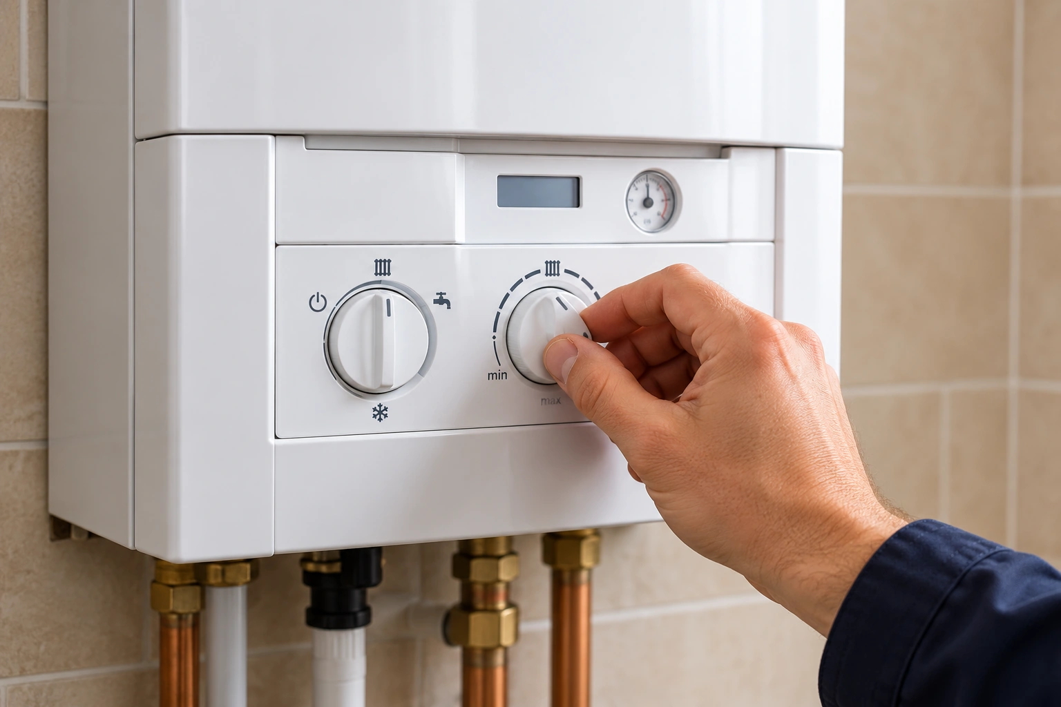 Illustration of boiler repairs